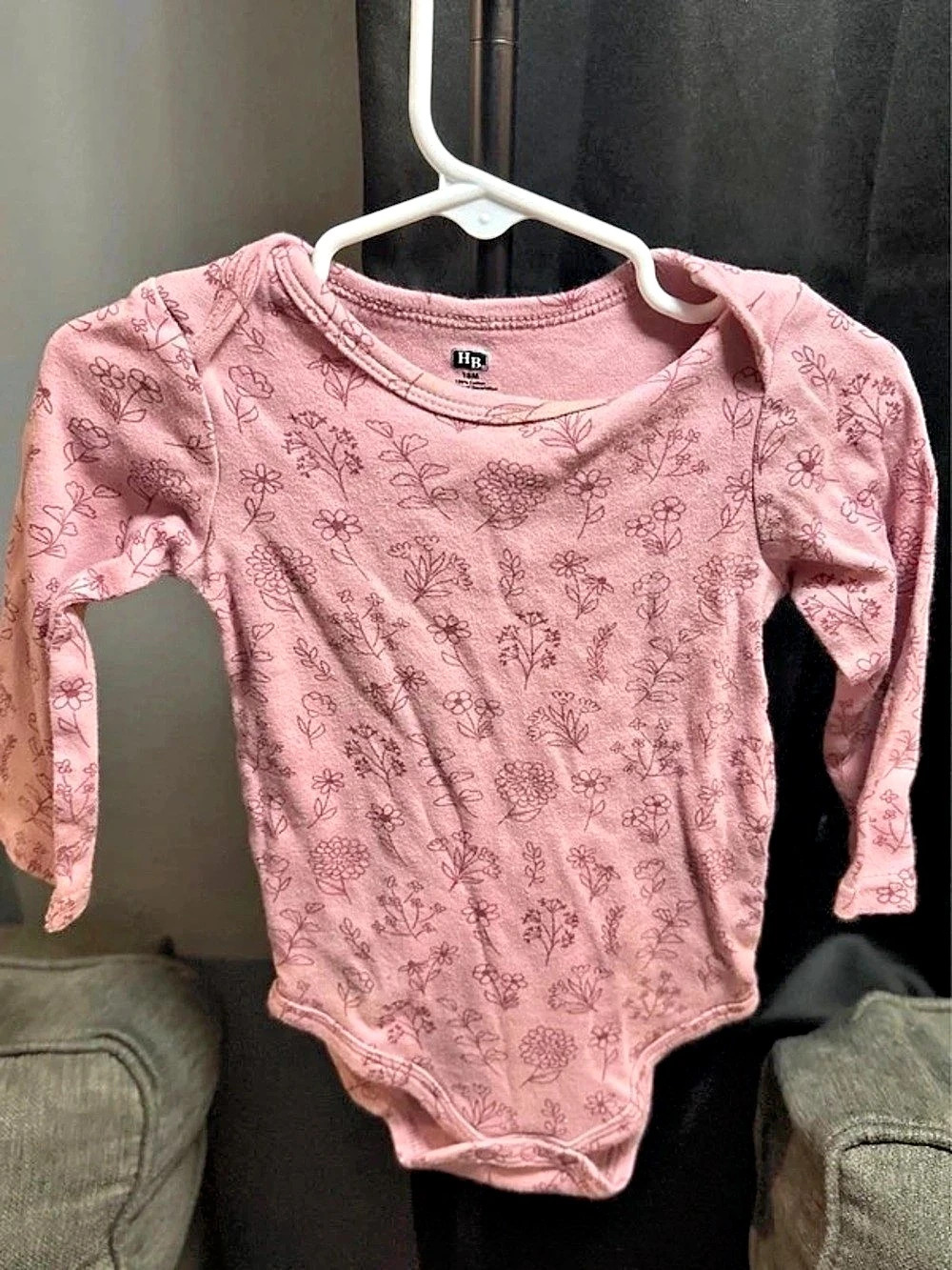 Hudson Baby Girl 18m Long Sleeve Onesie
